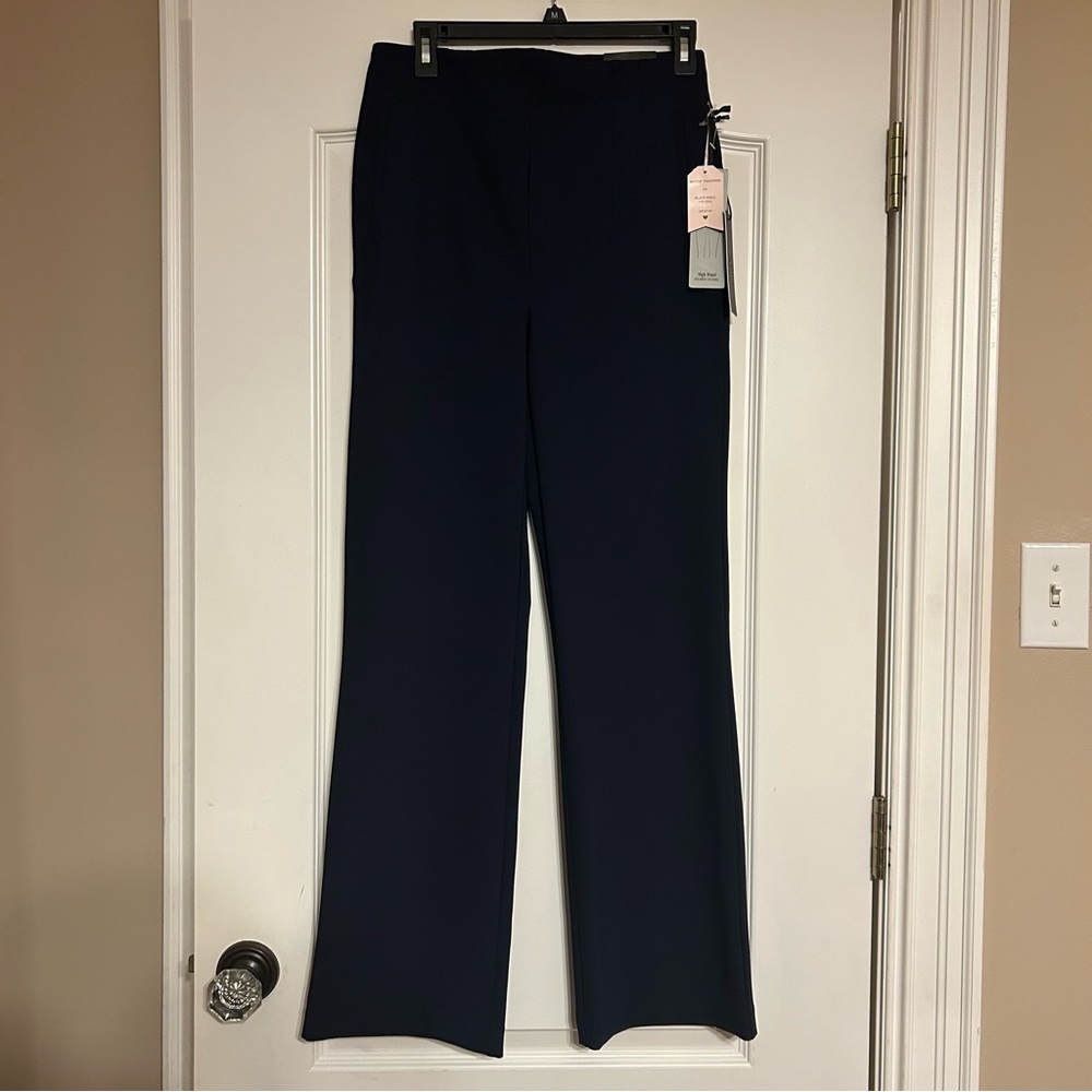 RACHEL ZOE Women’s navy high waisted straight leg dress pants